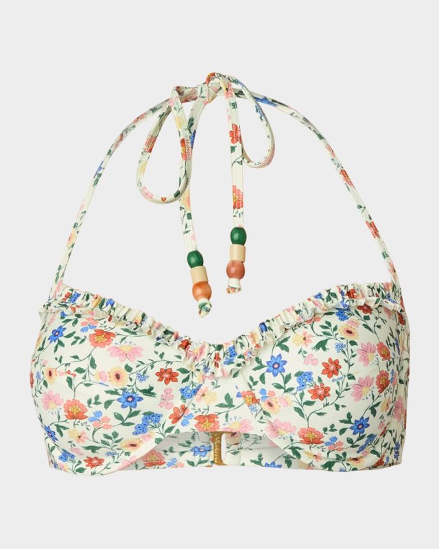 Floral Ruffle Bra Bikini To